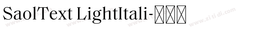 SaolText LightItali字体转换
